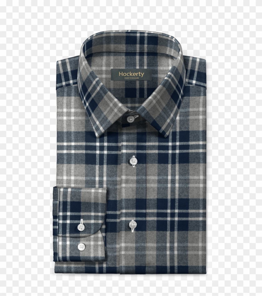 Blue Flannel Checked Shirt - Plaid, HD Png Download - 600x877(#5918745 ...