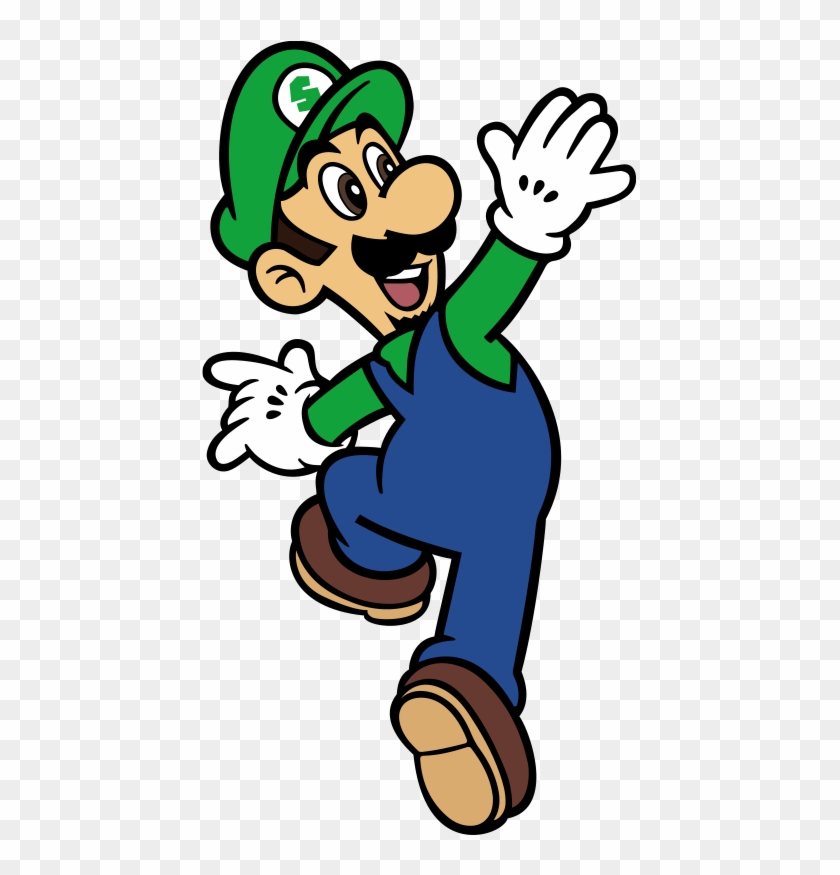 Luigi - Mario High Five, HD Png Download - 435x795(#5928367) - PngFind