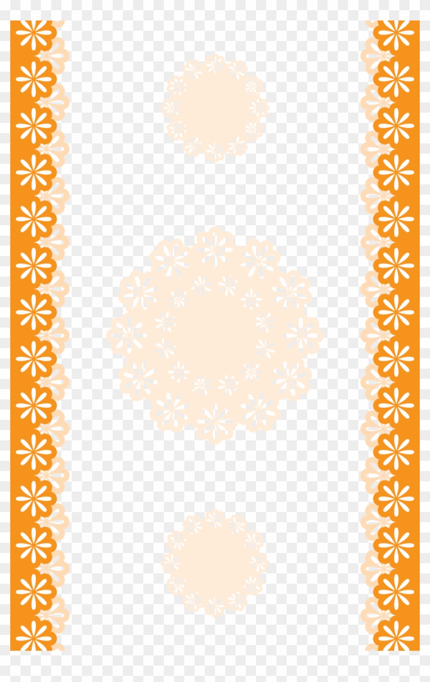 Orange Floral Border Free Png Image - Borders Orange, Transparent Png