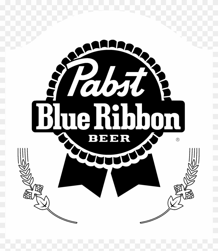 Pabst Blue Ribbon Logo Black And White Pabst Blue Ribbon Logo