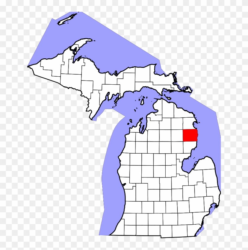 Filemap Of Michigan Highlighting Alcona Countysvg - Kalamazoo On A Map ...