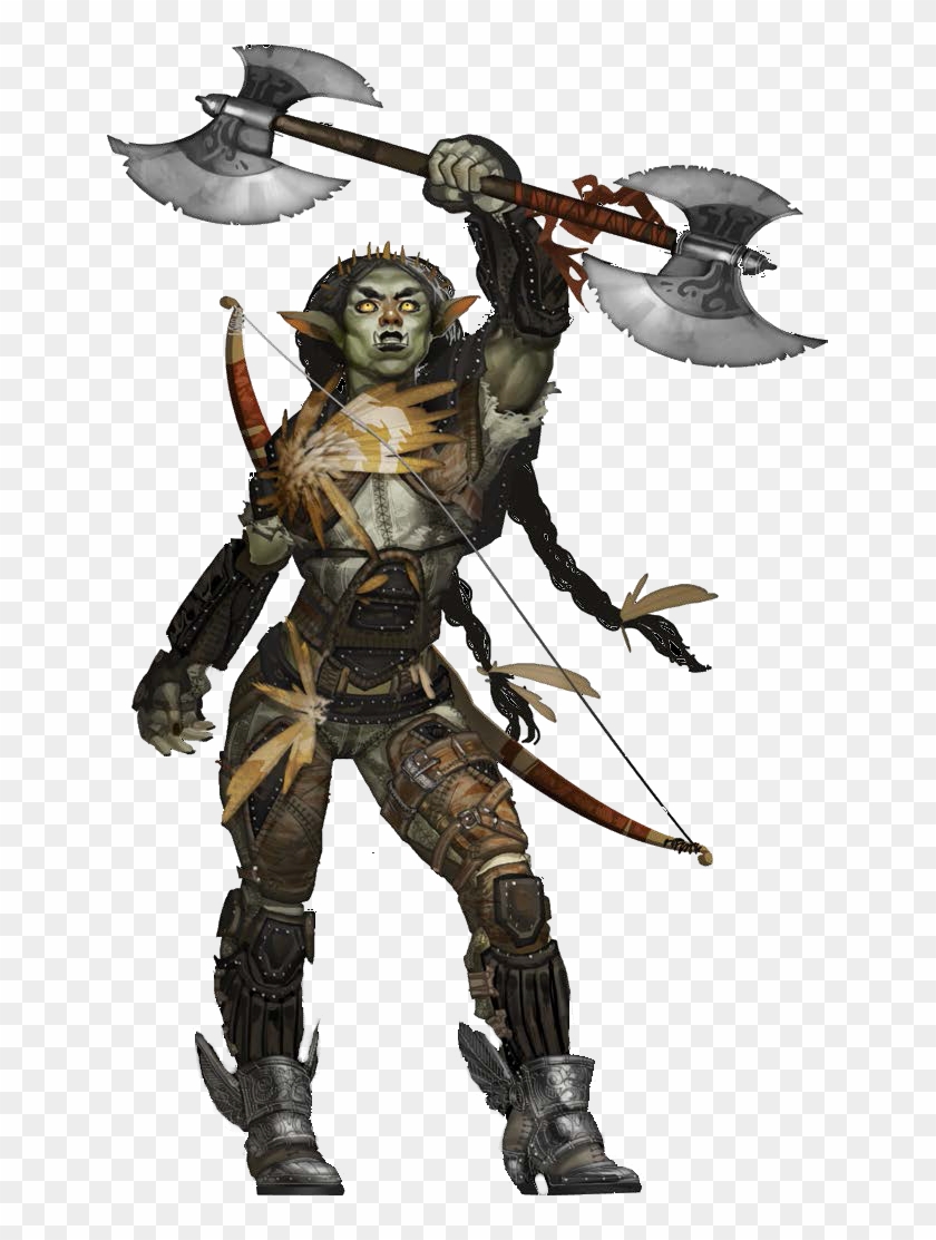 Orc Female Woman Battleaxe Warrior Fantasy