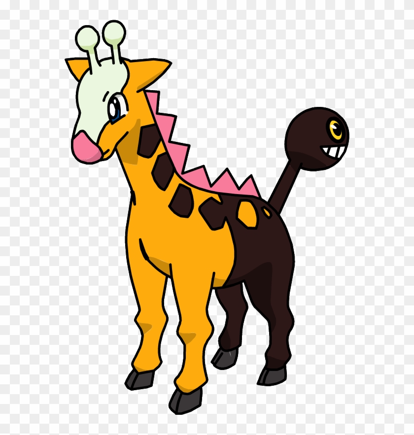 girafarig coloring page in black and white pokemon