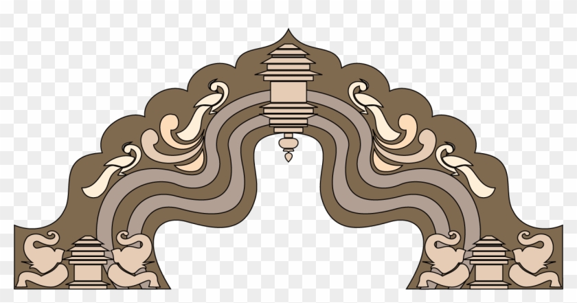 Clip Free India Vector Arch - Temple Arch Design Png, Transparent Png