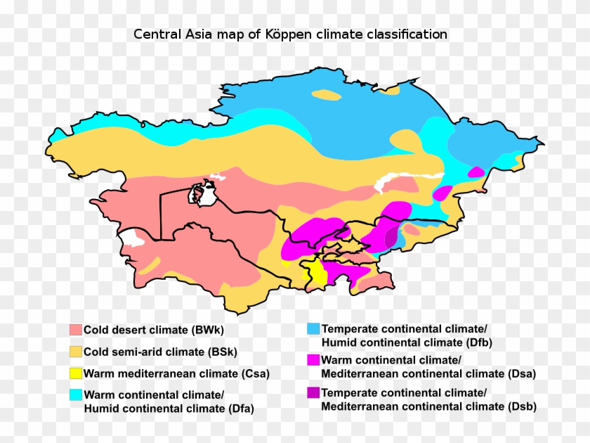 Central Asia Map Of Köppen Climate Classification - Koppen Climate ...