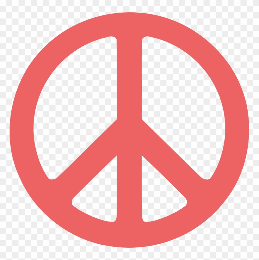 Scalable Vector Graphics Peace Sign Style 1 Indian Red Peace Sign Clipart Hd Png Download 