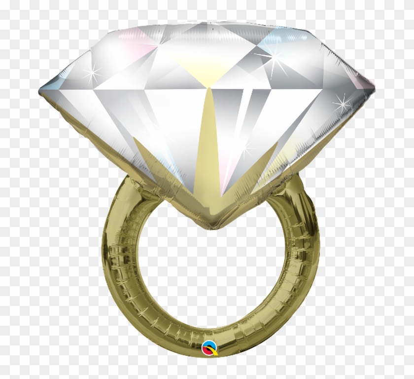37 Big Diamond Stone Wedding Ring Foil Balloon - Diamond Balloon, HD ...