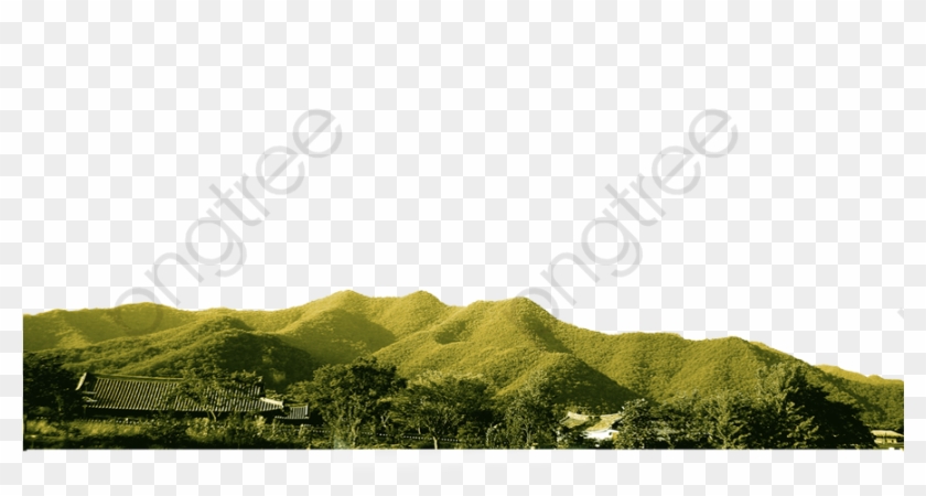 Green Mountain Scenery Hill Image And Category - Hill, HD Png Download