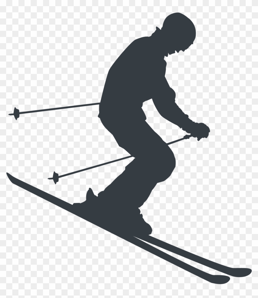 Лыжник вектор сбоку