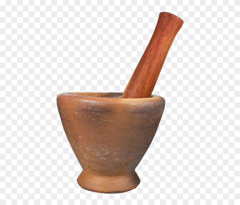 Clay Mortar Pestle - Mortar And Pestle, HD Png Download - 640x640