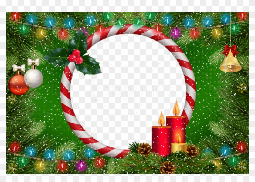 Free Png Christmas Frame Green Transparent Background - Christmas Ornament,  Png Download - 850x567(#6199824) - PngFind
