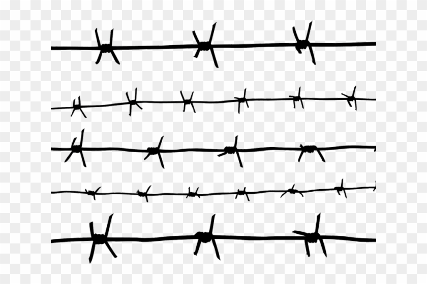 Barb Wire Clipart Transparent Background - Barbed Wire Drawing Easy, HD Png  Download - 640x480(#625373) - PngFind