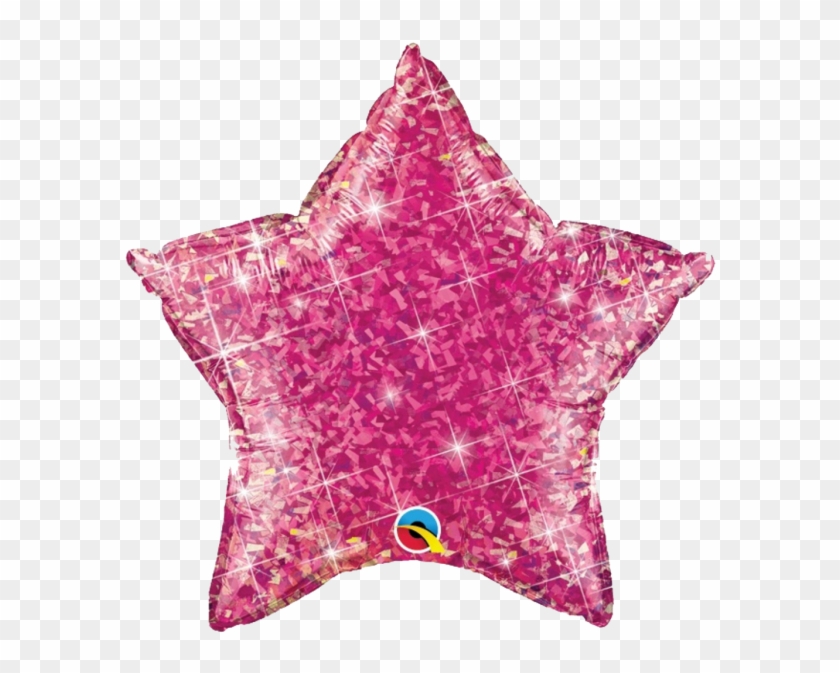 20″ Holographic Pink Star Foil Balloon Star Shaped Holographic