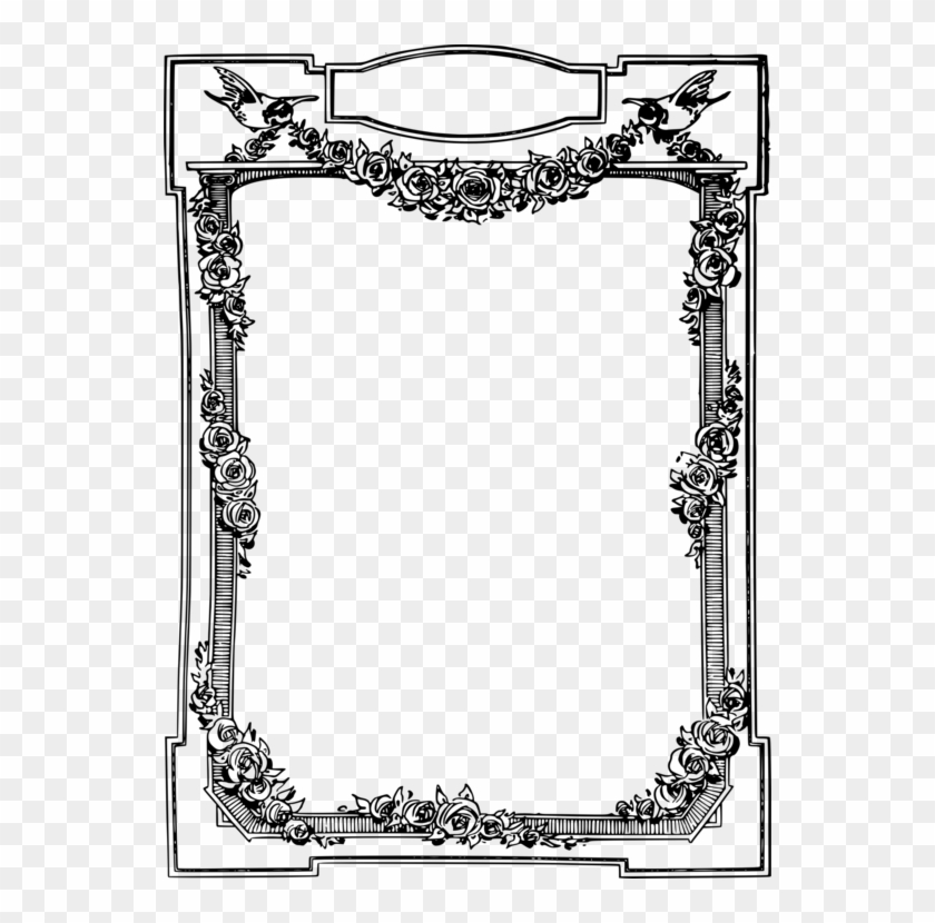 Picture Frames Black And White Bird Line Art Decorative - Picture Frame ...