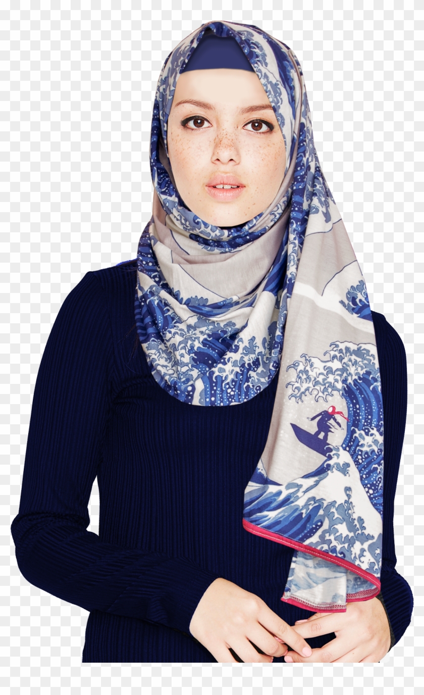 Download Jersey Great Wave Hijab Hijab Model Transparent Hd Png Download 1155x1837 6237083 Pngfind