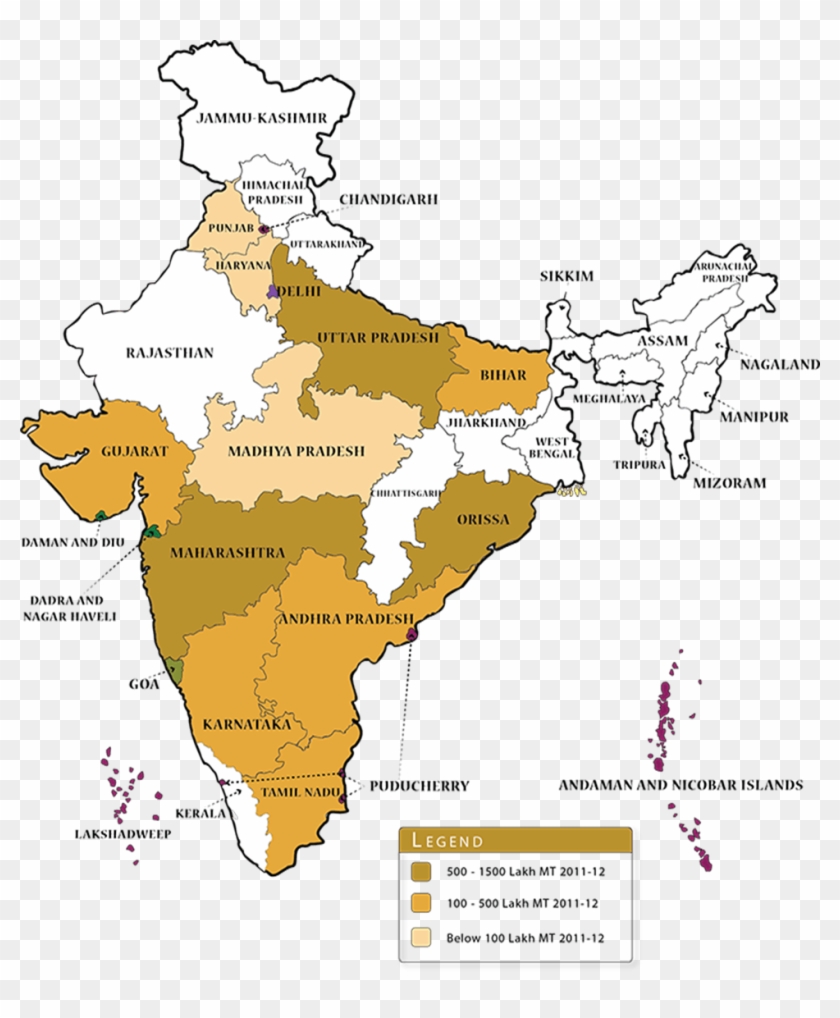 Map Of Production Of Sugarcane In Various State - Major Areas Of ...