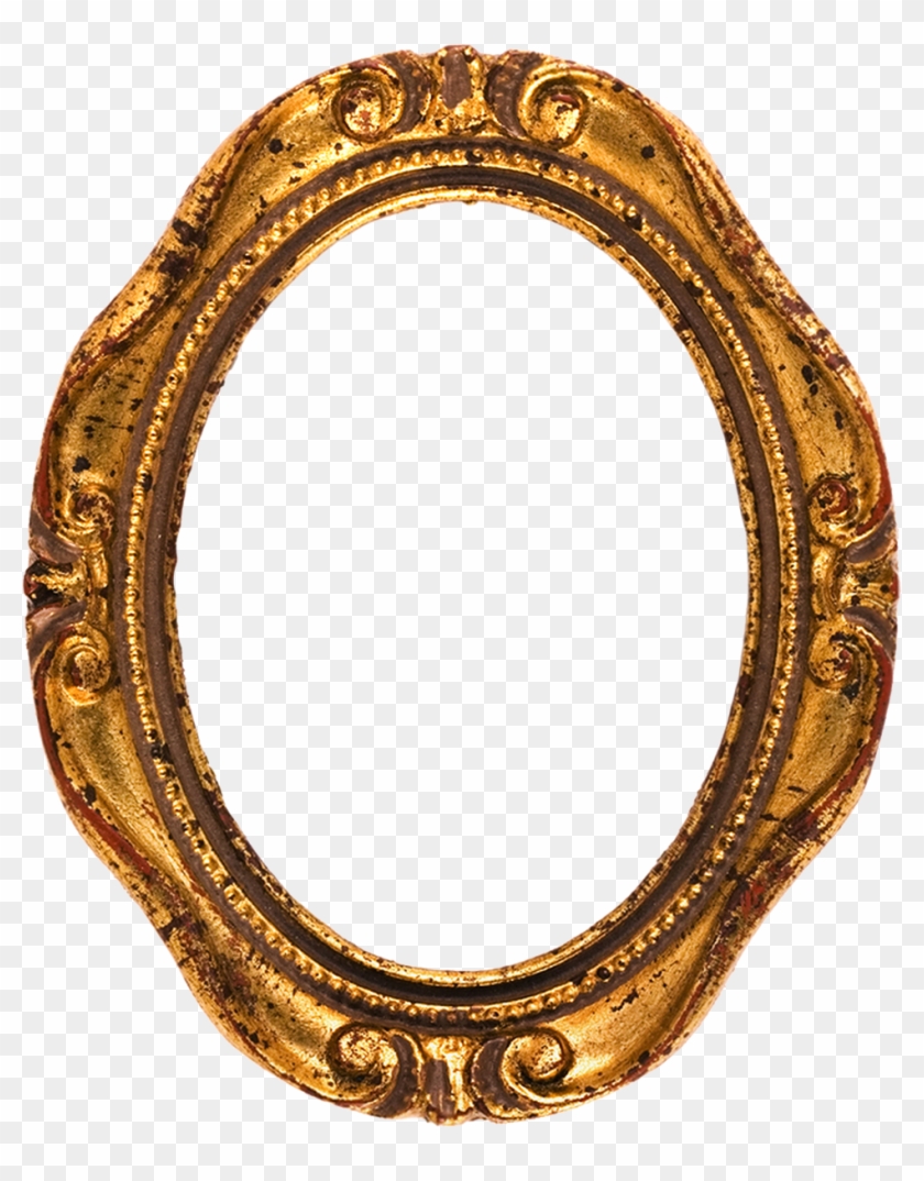 vintage gold oval frame