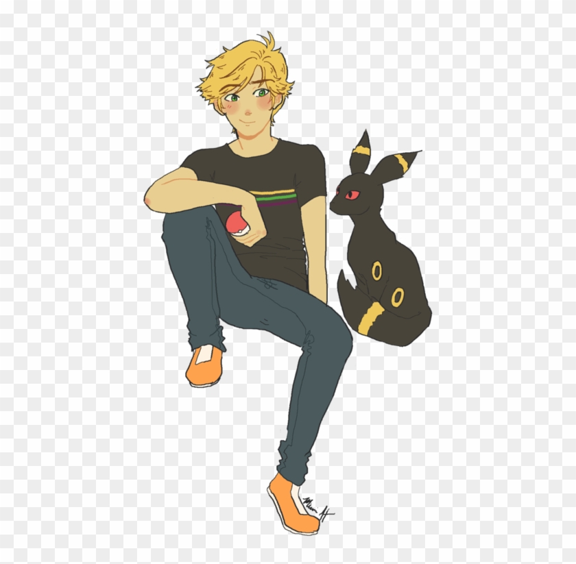 Adrien Pokemon And Miraculous Ladybug Image Chat Noir Ladybug Pokemon Hd Png Download 425x743 Pngfind