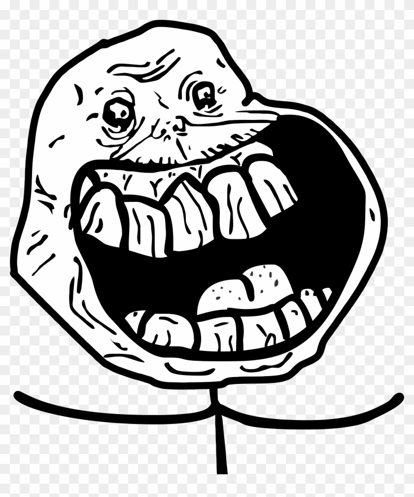 Troll Face Forever Alone Png - Happy Forever Alone Meme, Transparent ...