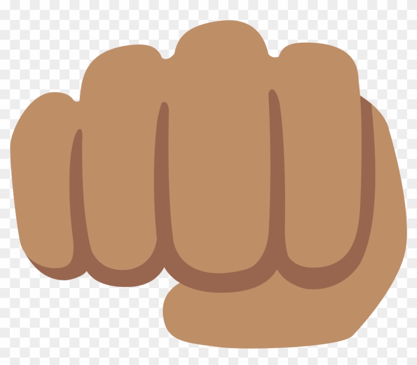 Open Brown Fist Bump Emoji, HD Png Download 2000x2000(6357151