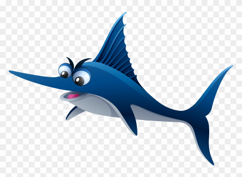 Swordfish - Swordfish Cartoon Png, Transparent Png - 800x552(#6382735