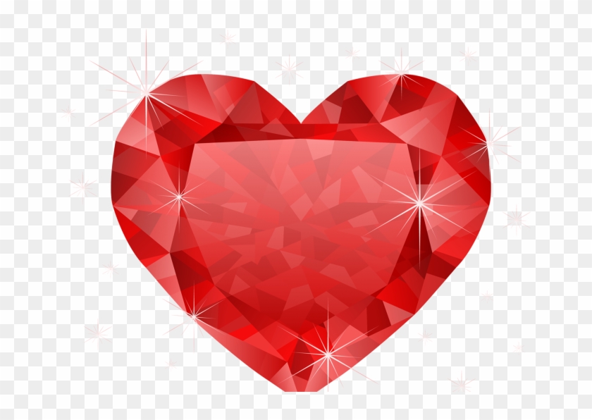 Ruby Heart Wallpaper Hd - Red Crystal Heart Png, Transparent Png