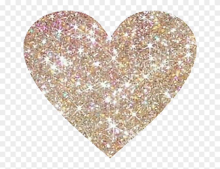 #heart #sparkle #glitter #gold - Fundo Brilhantes, HD Png Download ...