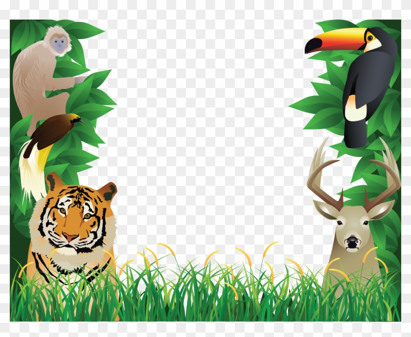 Jungle Animal Background Clipart - Jungle Clipart, HD Png Download -  5578x4313(#6473241) - PngFind