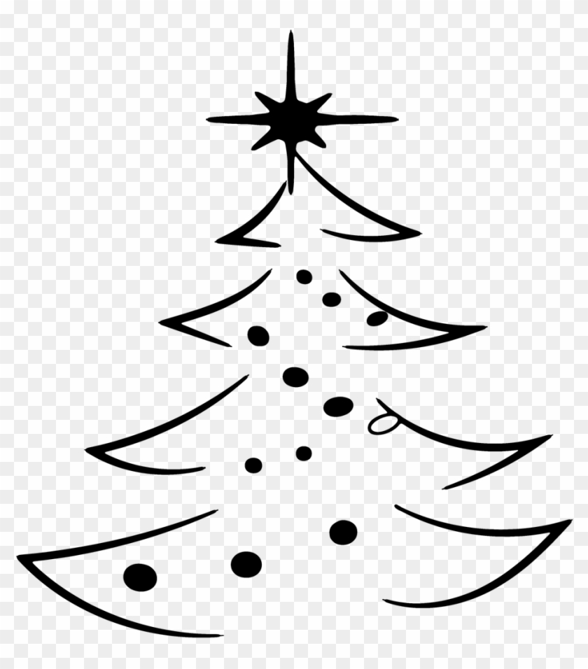 Abstract Christmas Tree Clipart Black And White