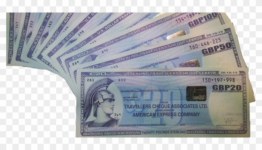 American Express Traveler's Cheques In A Variety Of - American Express Travelers  Cheque, Hd Png Download - 800X400(#6498281) - Pngfind