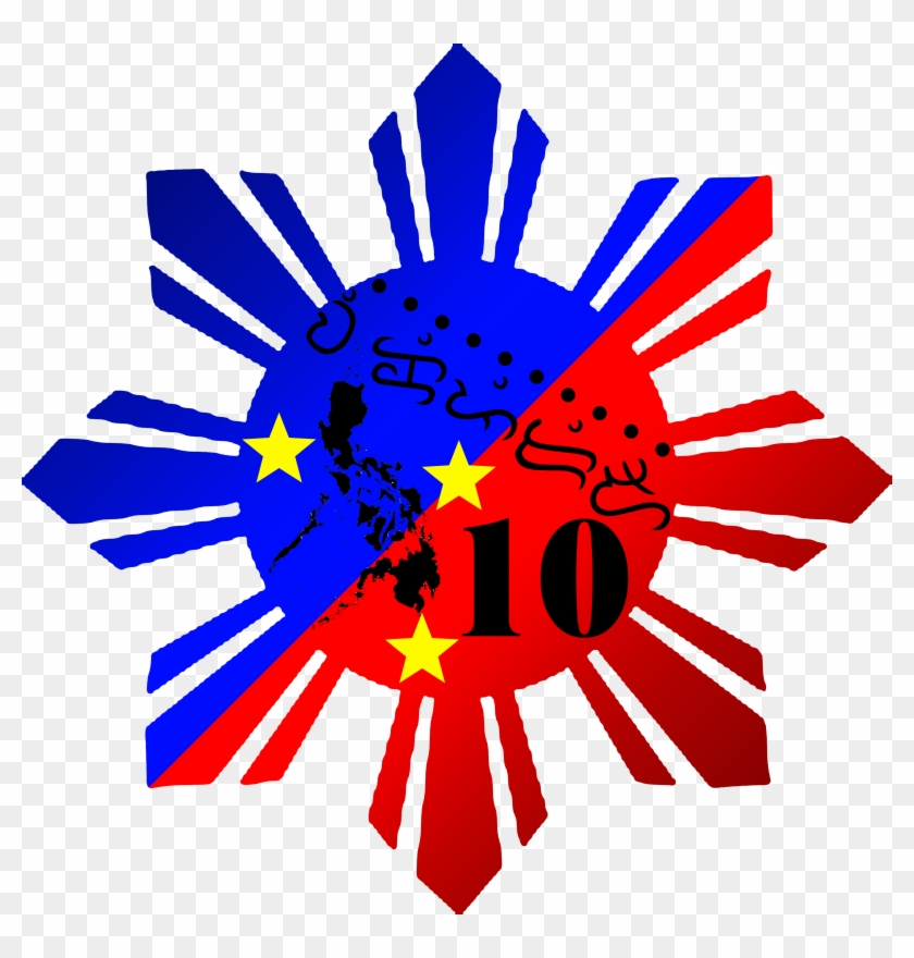 wikipedia 10th anniversary baybayin script philippine flag sun black hd png download 3000x3000 6502510 pngfind philippine flag sun black hd png