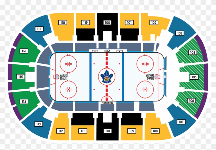 10 Game - Toronto Marlies Seat Map, HD Png Download - 980x635(#6582485 ...