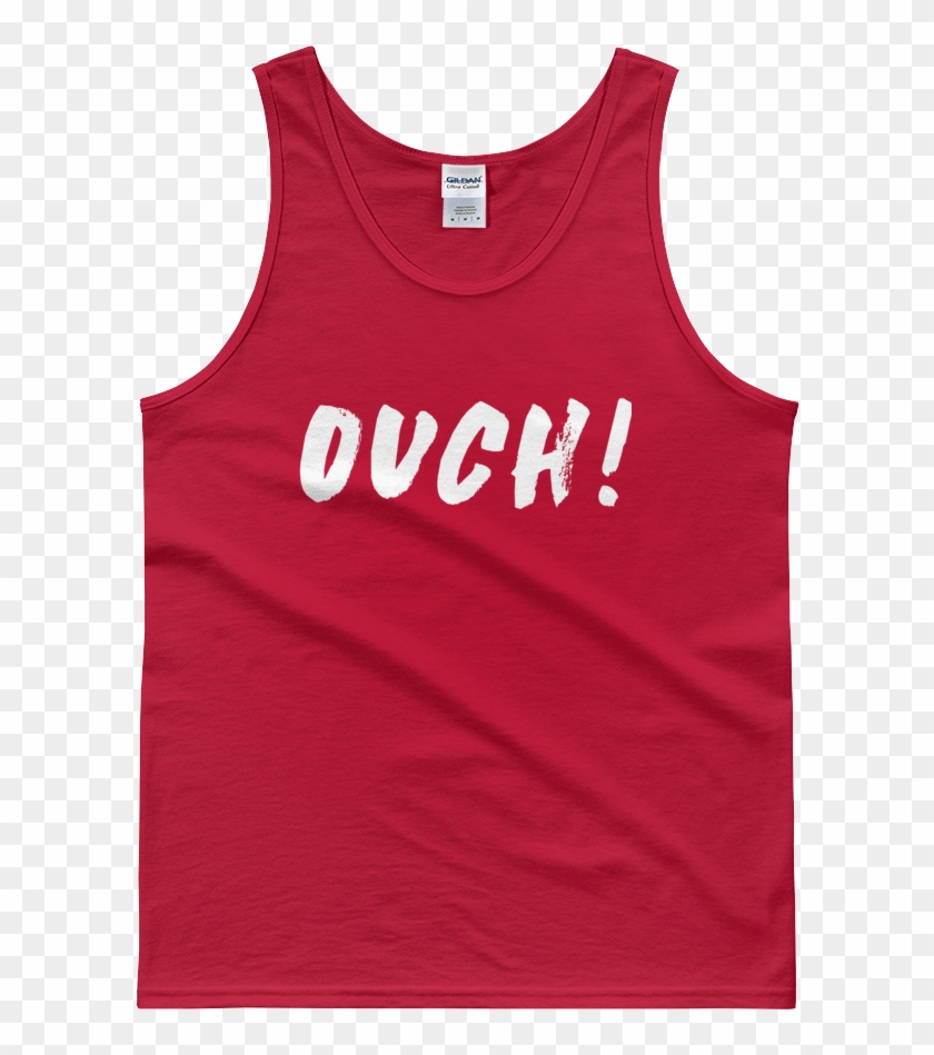 Chadouch Mockup Flat Front Red Original - Chad Ouch Tank Top, HD Png ...