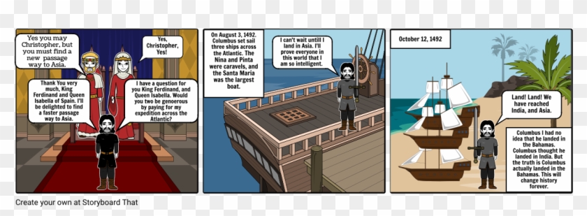 Christopher Columbus Project - Cartoon, HD Png Download - 1164x385 ...