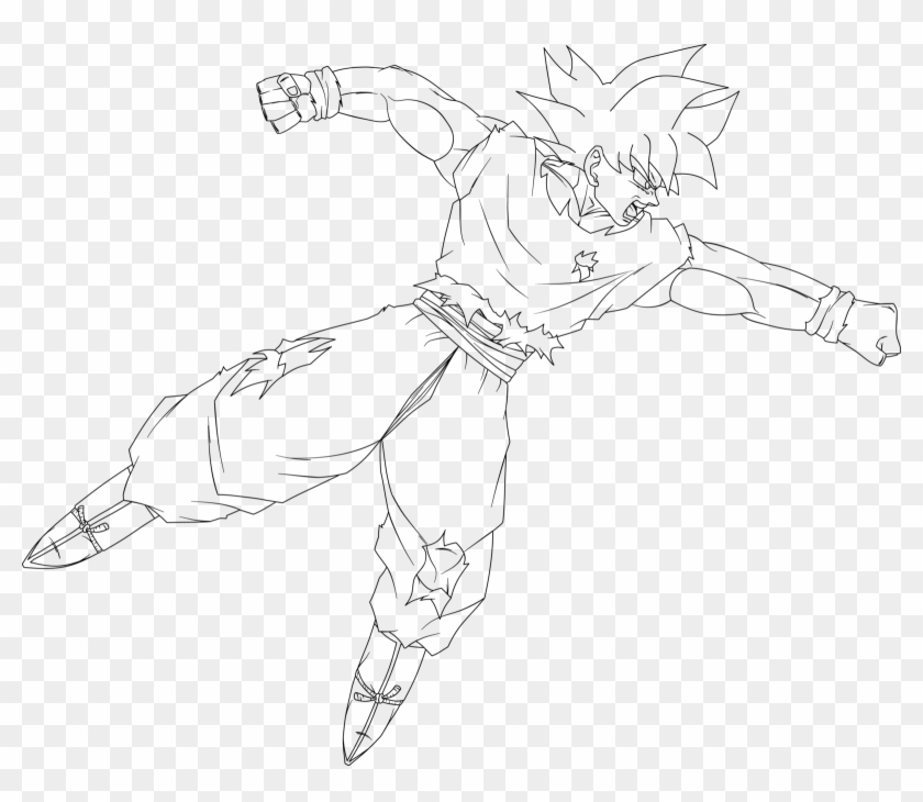 Goku Ultra Instinct Lineart By Thetabbyneko Dibujo De Goku Images And