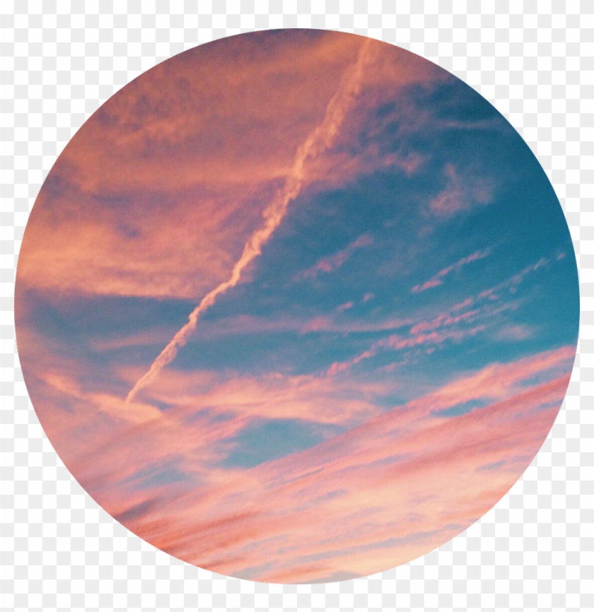 aesthetic #background #frame #edit #sky #clouds #pinkclouds - Circle, HD  Png Download - 1024x1008(#6616555) - PngFind