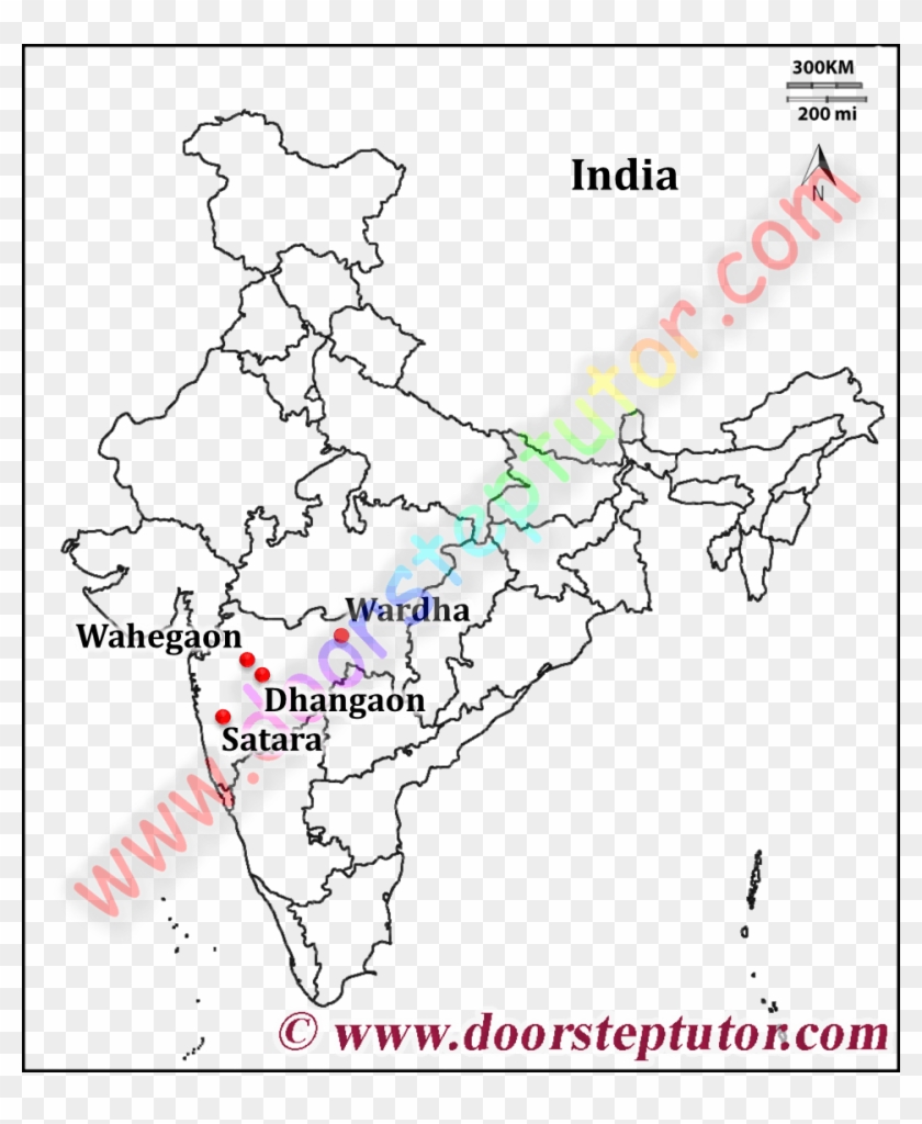 Maharashtra free map, free blank map, free outline map, free base map  outline, districts, white