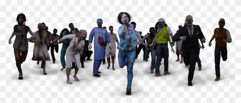 zombies chasing people