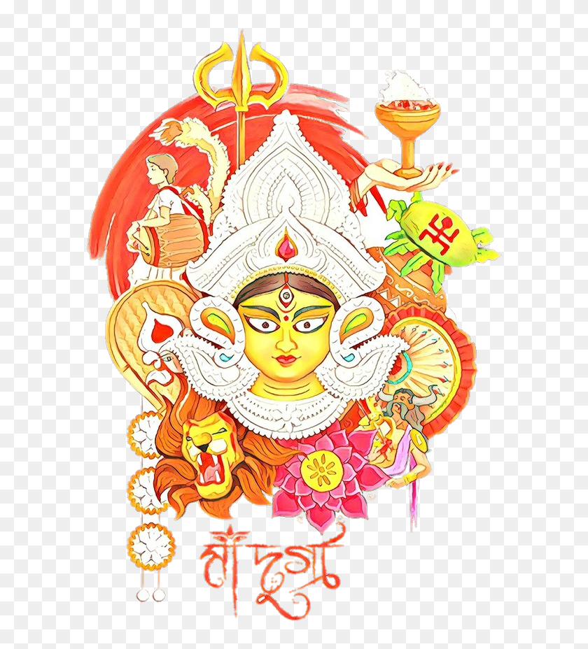 Bengali Durga Maa Png Transparent Png  656x8756712735  PngFind
