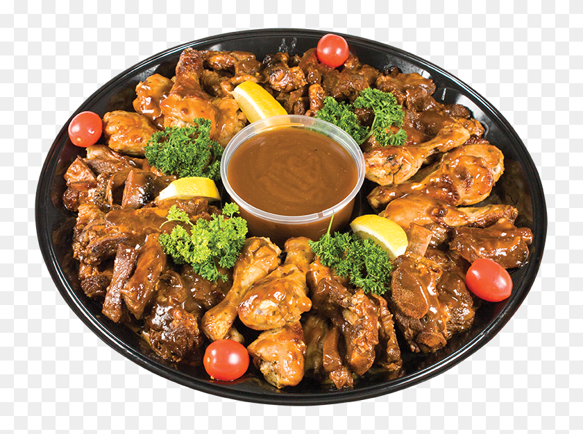 Chicken And Rib Platter, HD Png Download - 739x546(#6718037) - PngFind