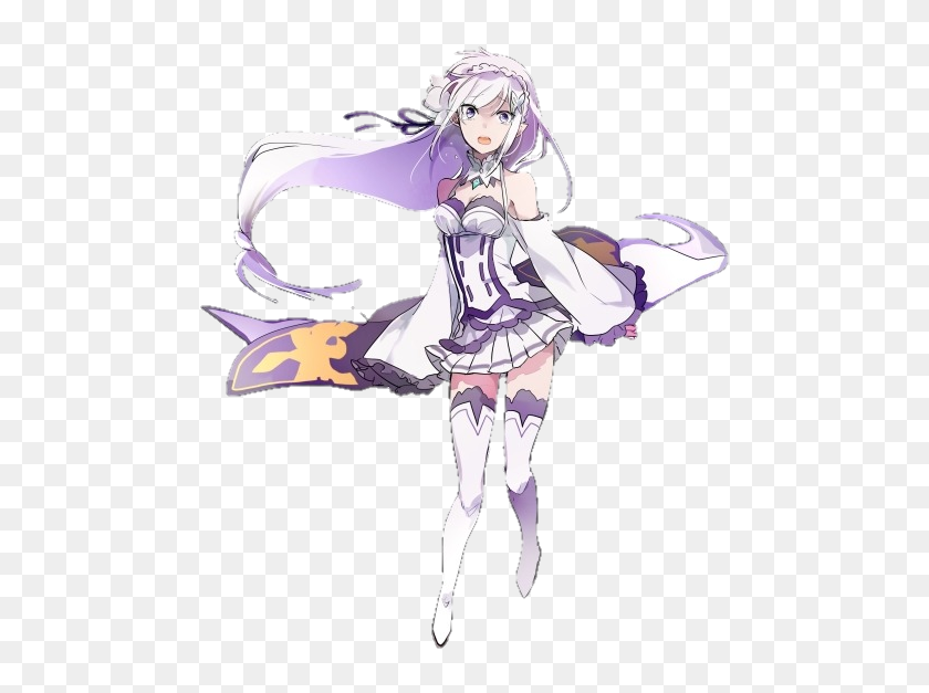 Zero Emilia Anime Manga Emilia Re Zero Png Transparent Png 531x599 Pngfind