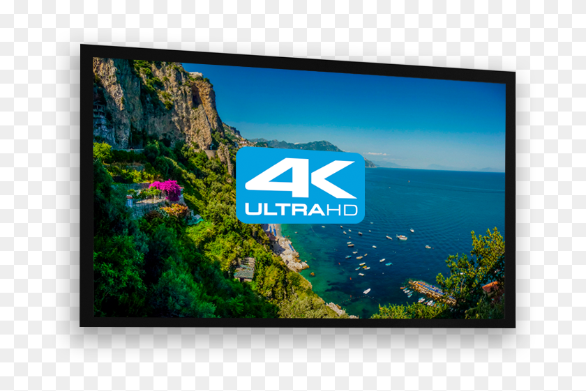 Image Of Coastline On A 4k Hdtv - Sicily Italy, HD Png Download ...