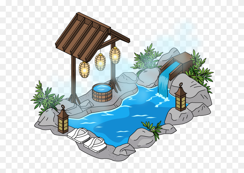 hot spring clipart no background