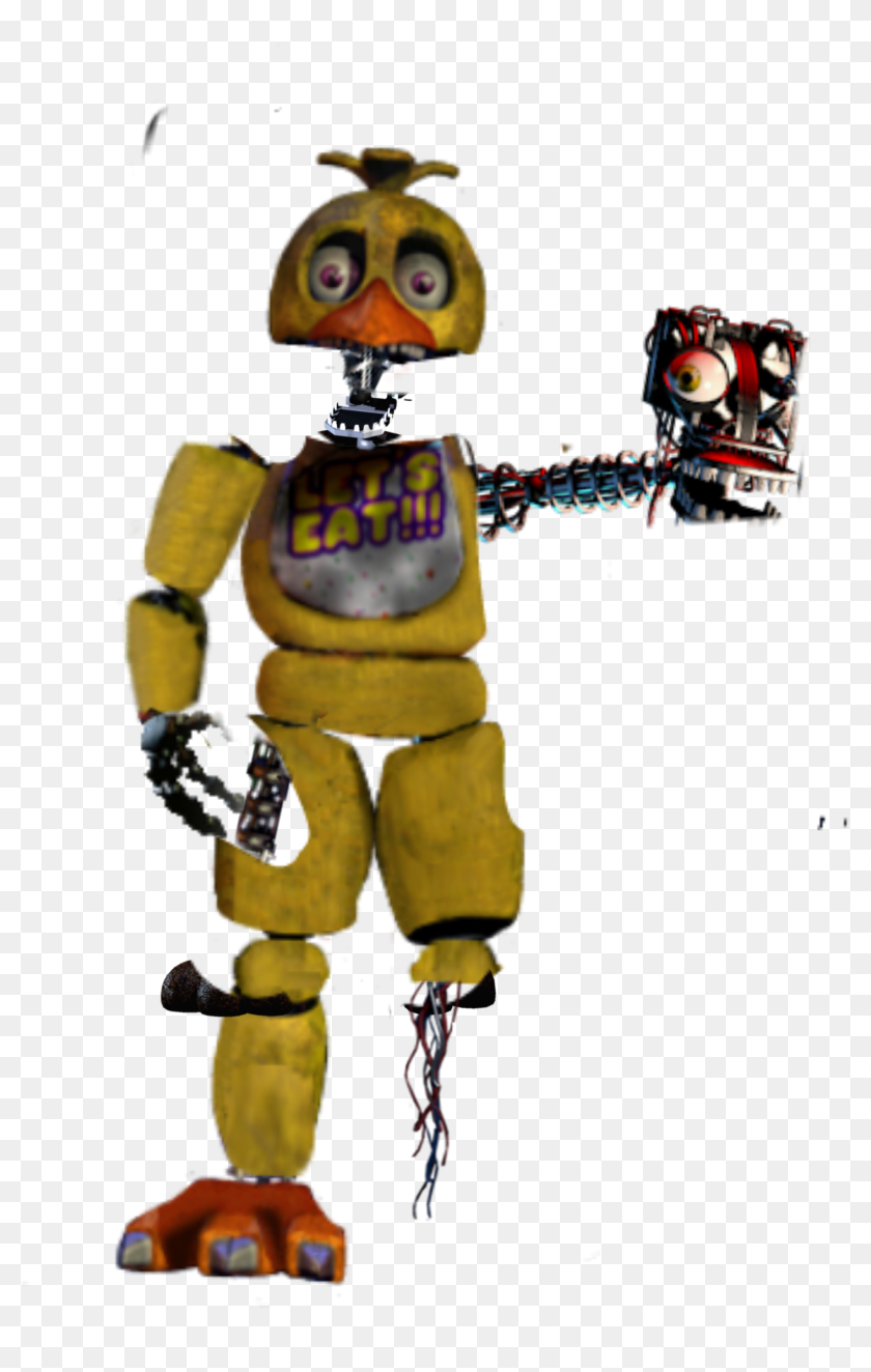 Fnaf 2 Withered Chica Full Body, HD Png Download - 2289x2289