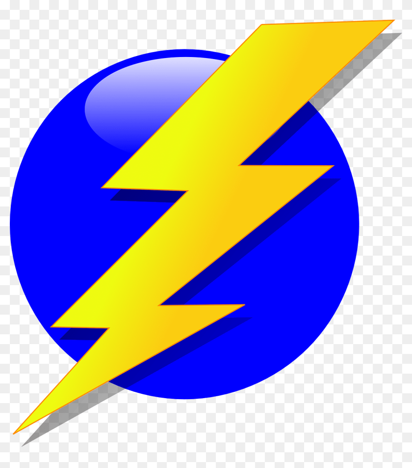 Yellow And Blue Lighting Bolt, HD Png Download - 1178x1280(#6772783 ...