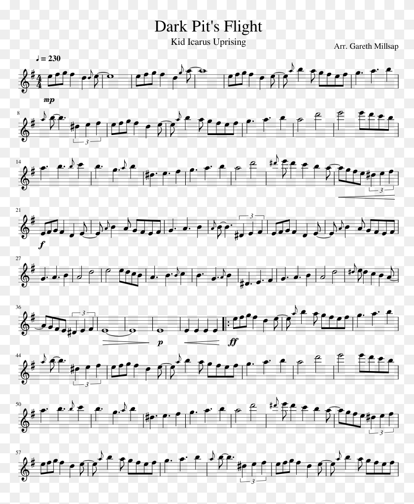 Megalovania Sheet Music French Horn, HD Png Download - 850x1100 ...