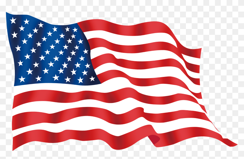Flag Of The United States Clip Art - Clip Art American Flag Transparent