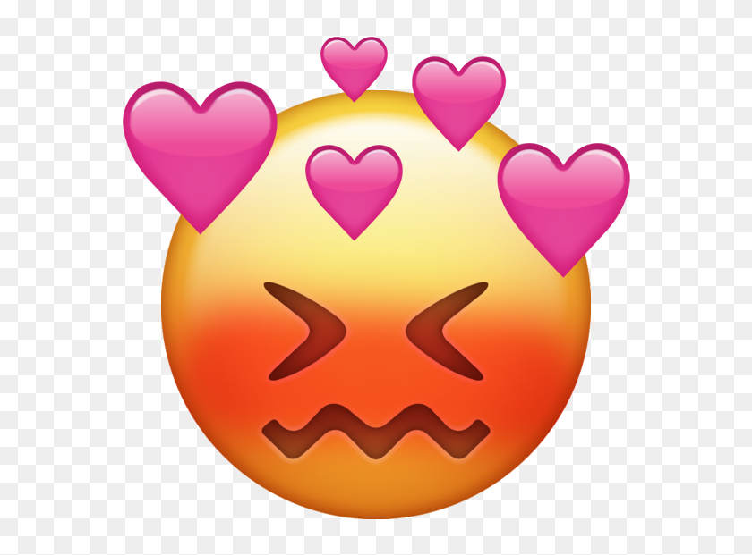 Blushing Heart Emoji 