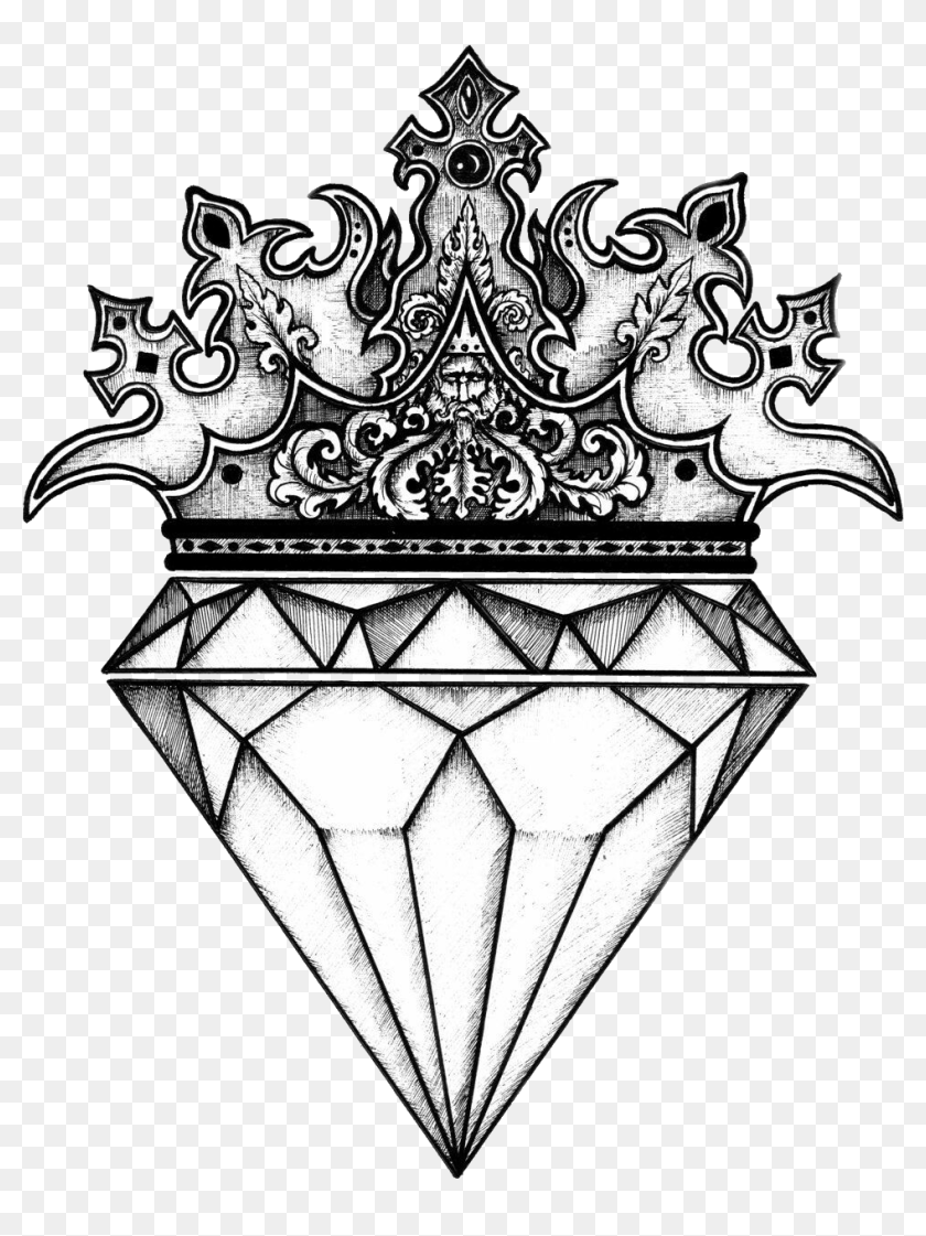 luxury diamond with crown tattoo studio graphic vector illustration design  Stock Vector Image  Art  Alamy