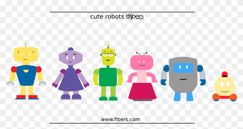 Transparent Cute Robot Png Cute Robots Vectors Png Download 1786x865 Pngfind